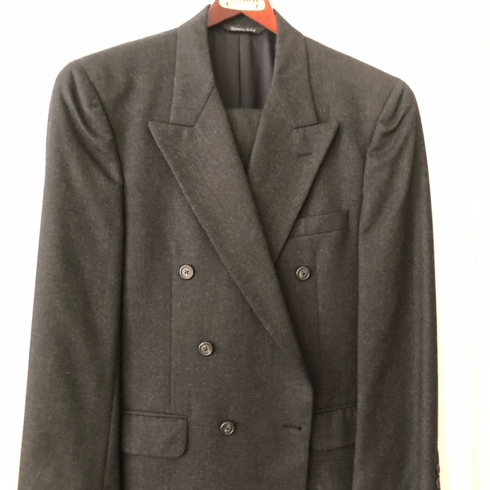42R Double breasted men’s lightweight wool suit